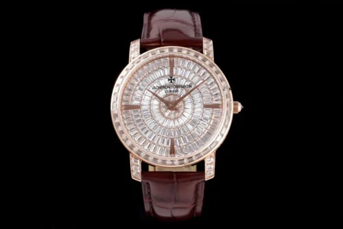 Vacheron Constantin Traditionnelle 82760 Diamond-Set Watch Leather Strap SKU VACHERON0085