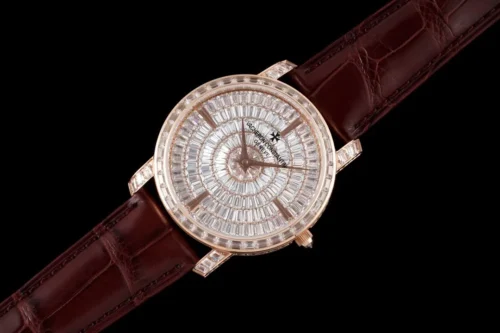 Vacheron Constantin Traditionnelle 82760 Diamond-Set Watch Leather Strap SKU VACHERON0085