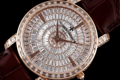 Vacheron Constantin Traditionnelle 82760 Diamond-Set Watch Leather Strap SKU VACHERON0085