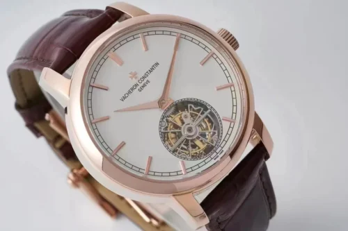 Vacheron Constantin Traditionnelle Tourbillon Automatic Watch Leather Strap